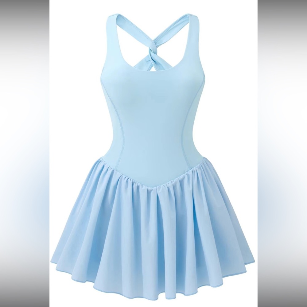 Light Blue Halter Dress